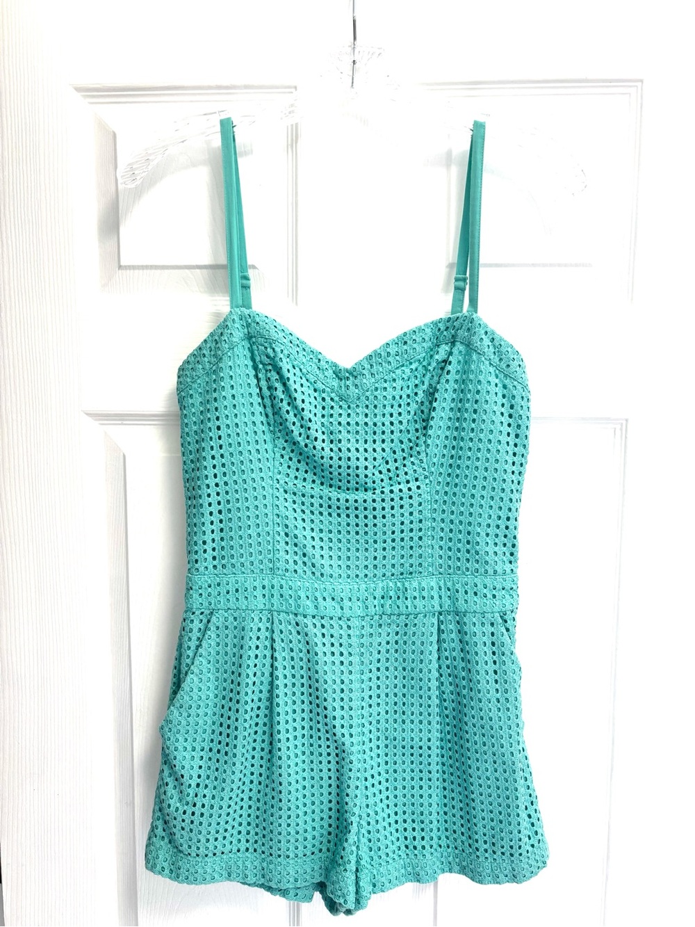 Guess Mint Green Eyelet Romper